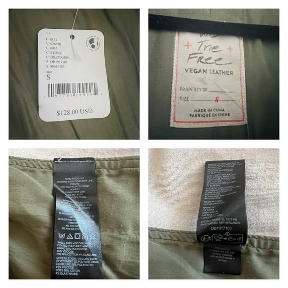 We The Free Sweeney Vegan Leather Vest Size S - Picture 9 of 12